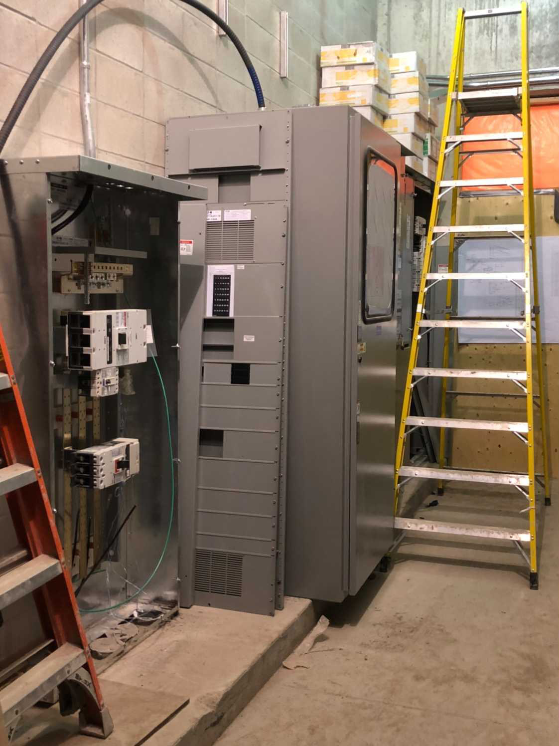 Commercial electrical panel installation